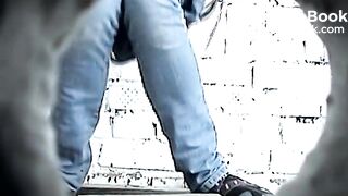 girls shit in wooden toilet 1