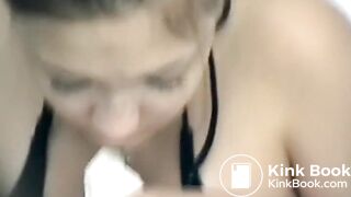 girls shit in wooden toilet 3