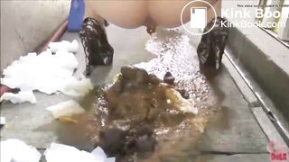 Women shitting in alley