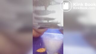 Thai girl panty poop diarrhea after school.