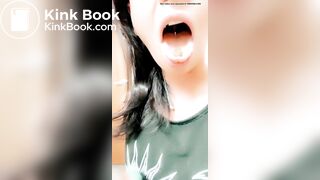 Tasting her butt plug