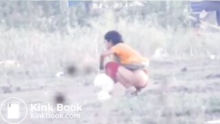 INDIAN Village LADY SHITTING ASS WASH