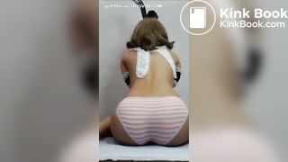 Striped Panty Poop - video 2