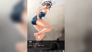 Anime girl swimmer diarrhea