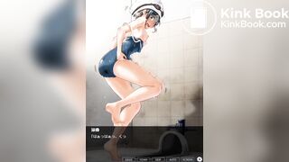 Anime girl swimmer diarrhea