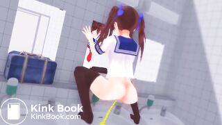 Girl pee and poop