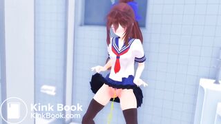 Girl pee and poop