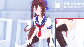 Girl pee and poop