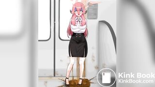 Girl diarrhea animated
