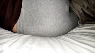 Girl poops in leggings from the comfort of her bed