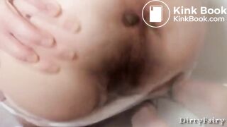 Hairy butt: pee and poo..