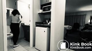 Hot white girl exploding shit into panties