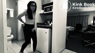 Hot white girl exploding shit into panties