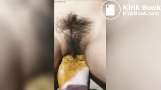 Perfect scat slave, Eat and Pussy fuck
