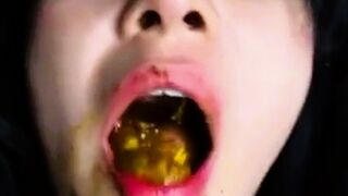 Black Hair, Cute Face, Shit and Corn in Her Mouth