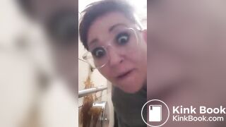 Girl squirts diarrhea on the wall