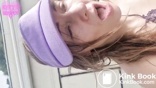 Girl big pooping in camping