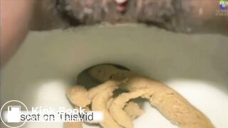 Cocoa farting and pooping in toilet