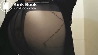 Girl almost made it to the toilet but pantypoop