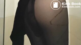 Girl almost made it to the toilet but pantypoop