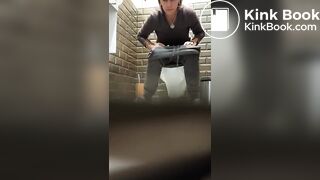 Girl farts and poops with plops