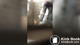Girl farts and poops with plops