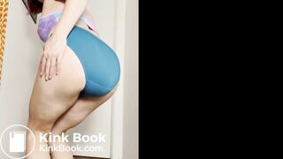 Blue panties messing