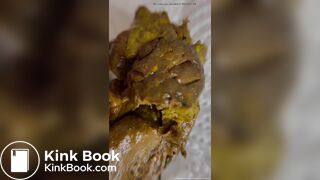 Close Up Teen Shits While Dripping Slimy Wet Cum