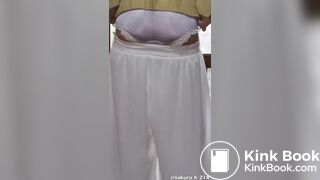 Japanese girl poop panty