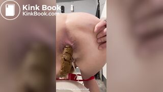 Hot blonde in the toilet