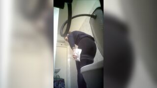 Beautiful Russian woman spy wc poop 964
