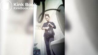 Beautiful Russian woman spy wc poop 964