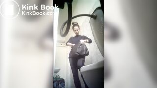 Beautiful Russian woman spy wc poop 964