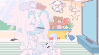 Cyan soils her diaper