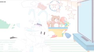 Cyan soils her diaper