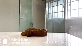 She takes a huge shit