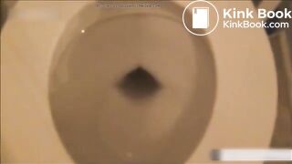 cute blonde reverse toilet shit