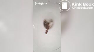 DirtyMid sexy poop over the toilet