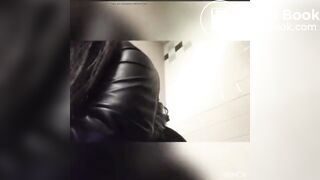 Poo glam baby shits in public bathroom