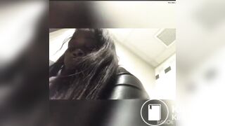 Poo glam baby shits in public bathroom