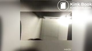 Poo glam baby shits in public bathroom