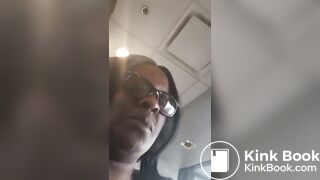 Big black ass diarrhea in public bathroom