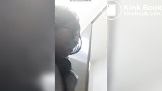 Big black ass diarrhea in public bathroom