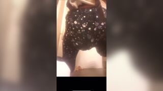 Mature woman fills pantys in leggings