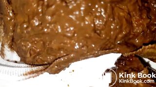 Poop in white dress and panties