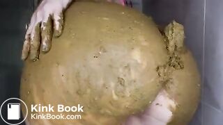 Dirty Betty shot smear in green panties