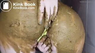Dirty Betty shot smear in green panties