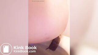 girl taking a toilet shit