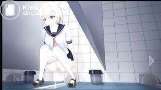 Watching Anya in the bathroom