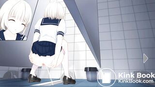 Watching Anya in the bathroom